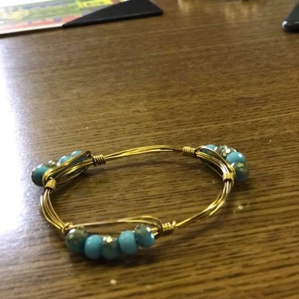 bourbon & boweties inspired wire wrapped bracelet
